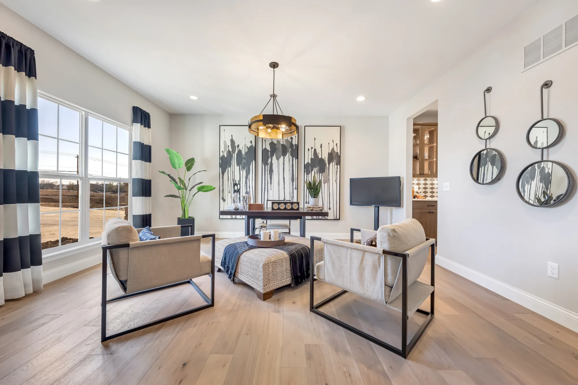 McKelvey Homes flex room or study with hardwood flooring
