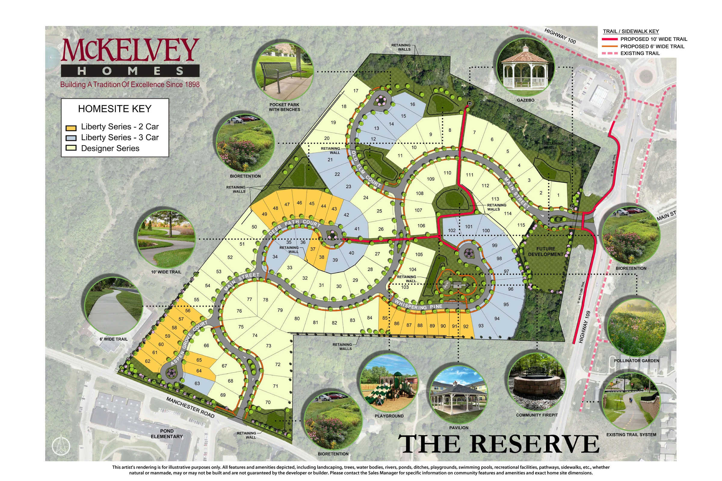 The Reserve at Wildwood full site plan, high resolution